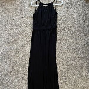 LOFT Black Sleeveless Maxi Dress